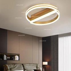 Lustra LED Rotund cu Telecomanda wifi 2.4G lumina/rece/calda/neutra intensitate reglabila Auriu