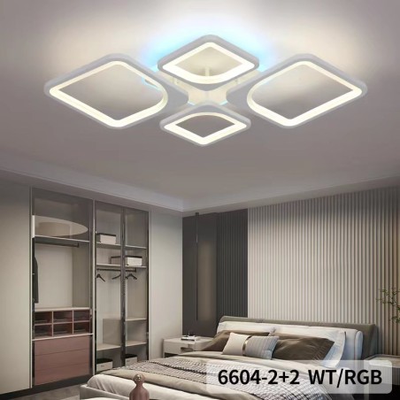 Lustra LED RGB cu Telecomanda wifi 2.4G cu lumina/rece/calda/neutra intensitate reglabila