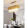 Candelabru de cristal pe lanț GOLD 10xE14/40W/230V