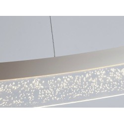 Lustra LED Minimalist, Ring, Transparent Bubbles cu Telecomanda wifi 2.4G cu lumina/rece/calda/neutra intensitate reglabila