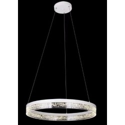 Lustra LED Minimalist, Ring, Transparent Bubbles cu Telecomanda wifi 2.4G cu lumina/rece/calda/neutra intensitate reglabila