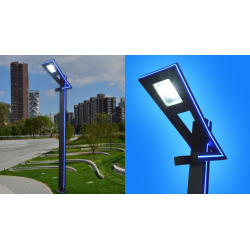 Stalp de gradina parc 3 Metri IP65 30W 4000K lumina neutra +20w lumina blue