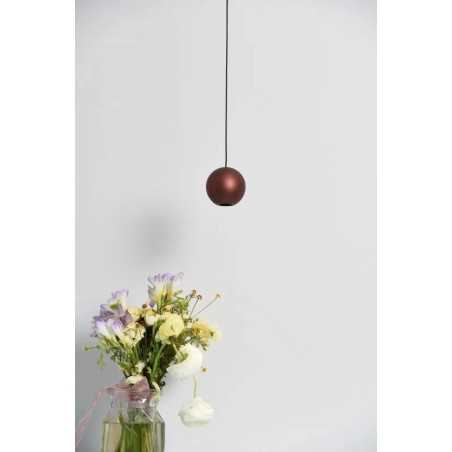 Lustra pendul glob magnetic metal Red 5W cu LED 4000K