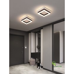 Plafoniera Negru 41W Patrat Led Lumina Calda Neutra Rece