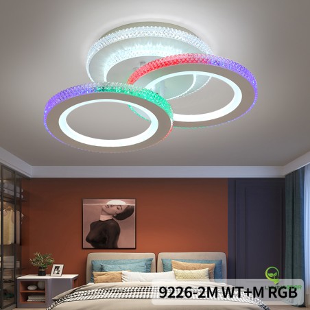 Lustra LED RGB Digital Smart cu Telecomanda wifi 2.4G lumina/rece/calda/neutra intensitate reglabila