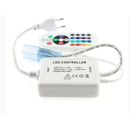 Controller NEON FLEX RGB 15X26mm Telecomanda IR 720W 220V