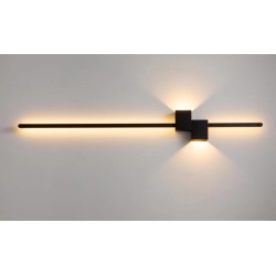 Aplica LED 100cm Bar Minimalist Negru Moderna 38W ,3 Tipuri De Lumina