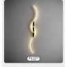 Aplica LED 60cm Minimalist Negru+Gold Moderna 32W,3 Tipuri De Lumina