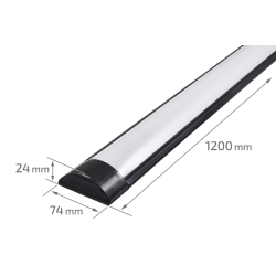 Lampa LED FIDA Luminastar slim 120cm Negru 6500k