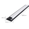 Lampa LED FIDA Luminastar slim 120cm Negru 6500k