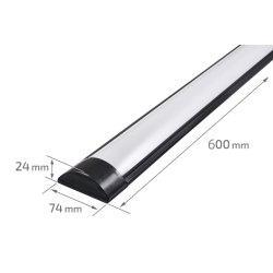 Lampa LED FIDA Luminastar slim 60cm Negru 6500k