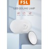 Plafoniera LED Negru Slim FSL IP44 18W 6500K D27cm Grosme 5cm