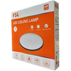 Plafoniera LED Alb Slim FSL IP44 18W 6500K D27cm Grosme 5cm