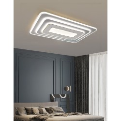 Lustra LED dreptunghiular cu patru nivele 60cm cu Telecomanda wifi 2.4G lumina/rece/calda/neutra intensitate reglabila