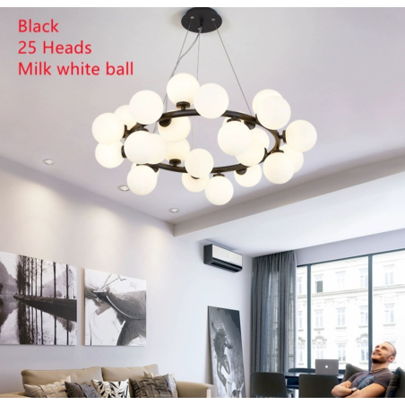 Lustra LED Modern Nordic Pendant Lights Ball cu 25Buc Glob