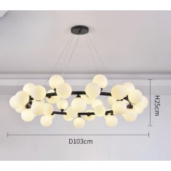 Lustra LED Modern Nordic Pendant Lights Ball cu 45Buc Glob