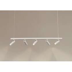 Lustra LED Alb Minimalist Cu 5 Proiectoare lumina neutra