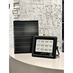 Lampa LED 150W Cu Panou Solar Monocristaline 6500K Si Telecomanda