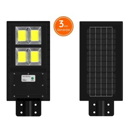 Lampa LED 200W IP65 Panou Solar Monocristaline 6500K Cu Senzor De Miscare