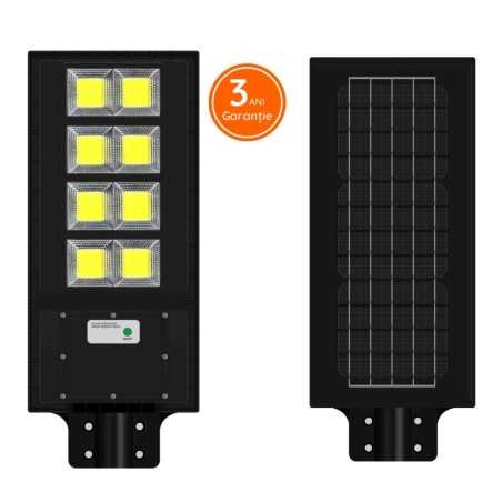 Lampa LED 400W IP65 Panou Solar Monocristaline 6500K Cu Senzor De Miscare