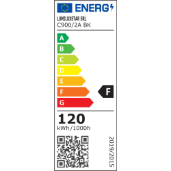 Lustra LED Negru 2 Cercuri cu Telecomanda wifi 2.4G lumina/rece/calda/neutra intensitate reglabila