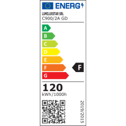 Lustra LED Gold 2 Cercuri cu Telecomanda wifi 2.4G lumina/rece/calda/neutra intensitate reglabila