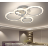 Lustra LED 4 cercuri cu Telecomanda wifi 2.4G cu lumina/rece/calda/neutra intensitate reglabila