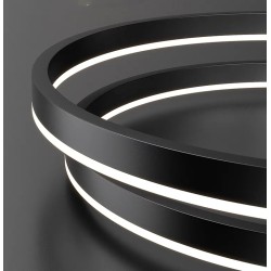 Lustra LED Culoare Maro Inchis 3cecuri 80cm+60cm+40cm cu Telecomanda wifi  2.4G lumina/rece/calda/neutra intensitate reglabila
