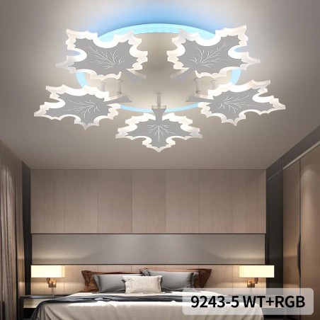 Lustra LED RGB Maple Leaf cu Telecomanda wifi 2.4G cu lumina/rece/calda/neutra intensitate reglabila