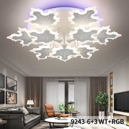 Lustra LED RGB Maple Leaf D70cm cu Telecomanda wifi 2.4G cu lumina/rece/calda/neutra intensitate reglabila