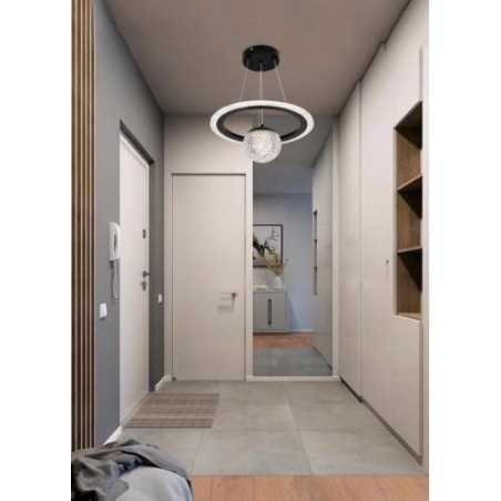 Lustra LED Negru Cu 3 Functii Lumina Rece/Calda/Neutra