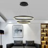 Lustra LED Negru Minimalist Ring cu Telecomanda wifi 2.4G lumina/rece/calda/neutra intensitate reglabila