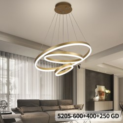 Lustra LED Minimalist Ring cu Telecomanda wifi 2.4G Gold lumina/rece/calda/neutra intensitate reglabila