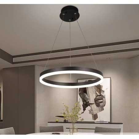 Lustra LED Minimalist Ring cu Telecomanda wifi 2.4G Maro lumina/rece/calda/neutra intensitate reglabila