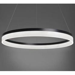 Lustra LED Minimalist Ring cu Telecomanda wifi 2.4G Negru lumina/rece/calda/neutra intensitate reglabila