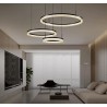 Lustra LED Negru&Alb Minimalist Ring cu Telecomanda wifi 2.4G lumina/rece/calda/neutra intensitate reglabila