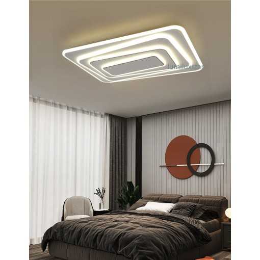Lustra LED Dreptunghi 60cm cu Telecomanda wifi 2.4G cu 3 functii lumina/rece/calda/neutra intensitate reglabila