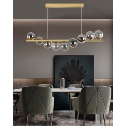 Lustra LED Gold Modern Nordic Fumriu 9 Bile