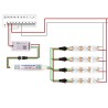 Cablu conector 1 la 4, pentru Banda LED 2835 24v Digital