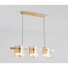 Lustra LED Modern Polish GOLD Glass G9 X 3