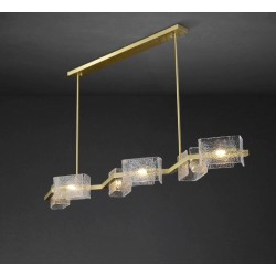 Lustra LED Moderna Luxury Sticla Valuri De Apa E14 x 4