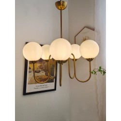 Candelabru Retro Francez Sticla Mat E27x5