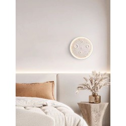 Plafoniera LED D24cm Forma De Luna cu RGB, Telecomanda IR lumina/rece/calda/neutra intensitate reglabila