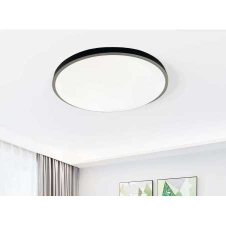 SPOT LED ROTUND NEGRU CU 3 FUNCTII APLICAT D42CM 3CCT 36W 3600LM IP44