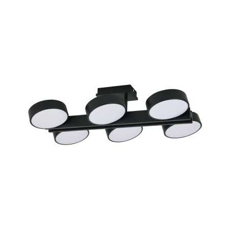 Lustra LED Negru 6x12w Cu Telecomanda wifi 2.4G cu lumina/rece/calda/neutra intensitate reglabila