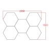 SET HoneyComb LED 5 Hexagoane Luminoase IP65 192W 235 X 164CM