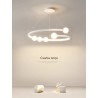 Lustra LED cu Telecomanda wifi 2.4G Negru lumina/rece/calda/neutra intensitate reglabila